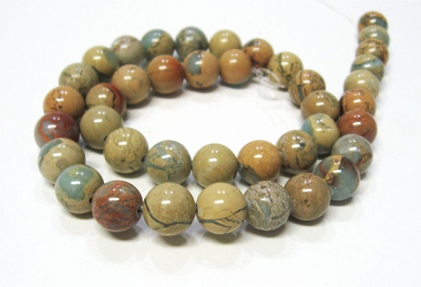 Edelstein Perlen, 10 mm Naturperlen Sea Sediment, Imperial Kaiser Jaspis